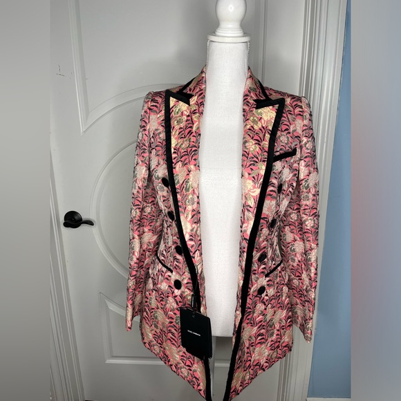 Vintage Dolce & Gabbana Red Raspberry Leather Coat Jacket - Picture 9 of 10